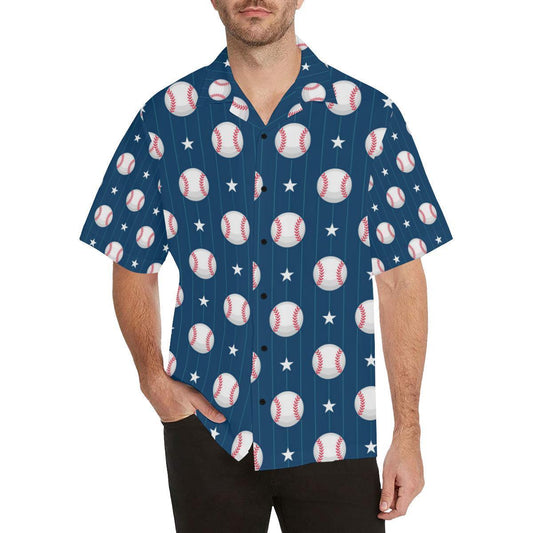 Baseball Star Print Pattern Hawaiian Shirt