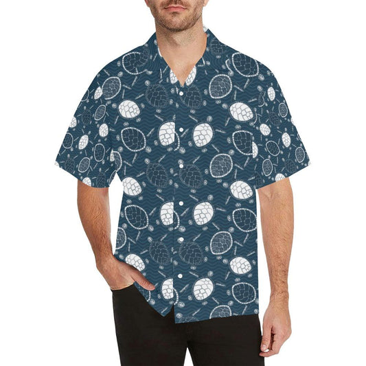 Sea Turtle Print Design Hawaiian Shirt