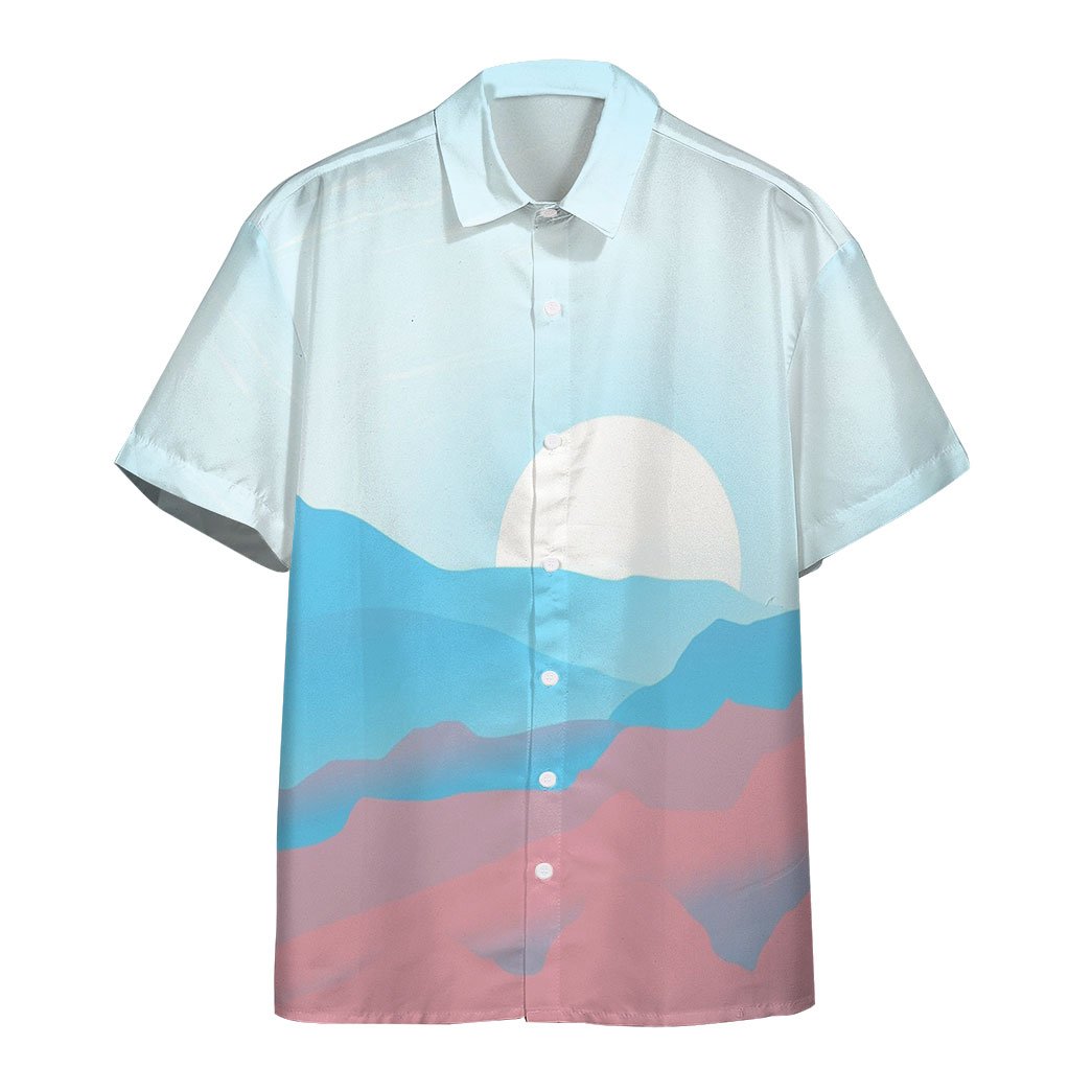  3D Trans Pride Sunrise Custom Hawaii Shirt