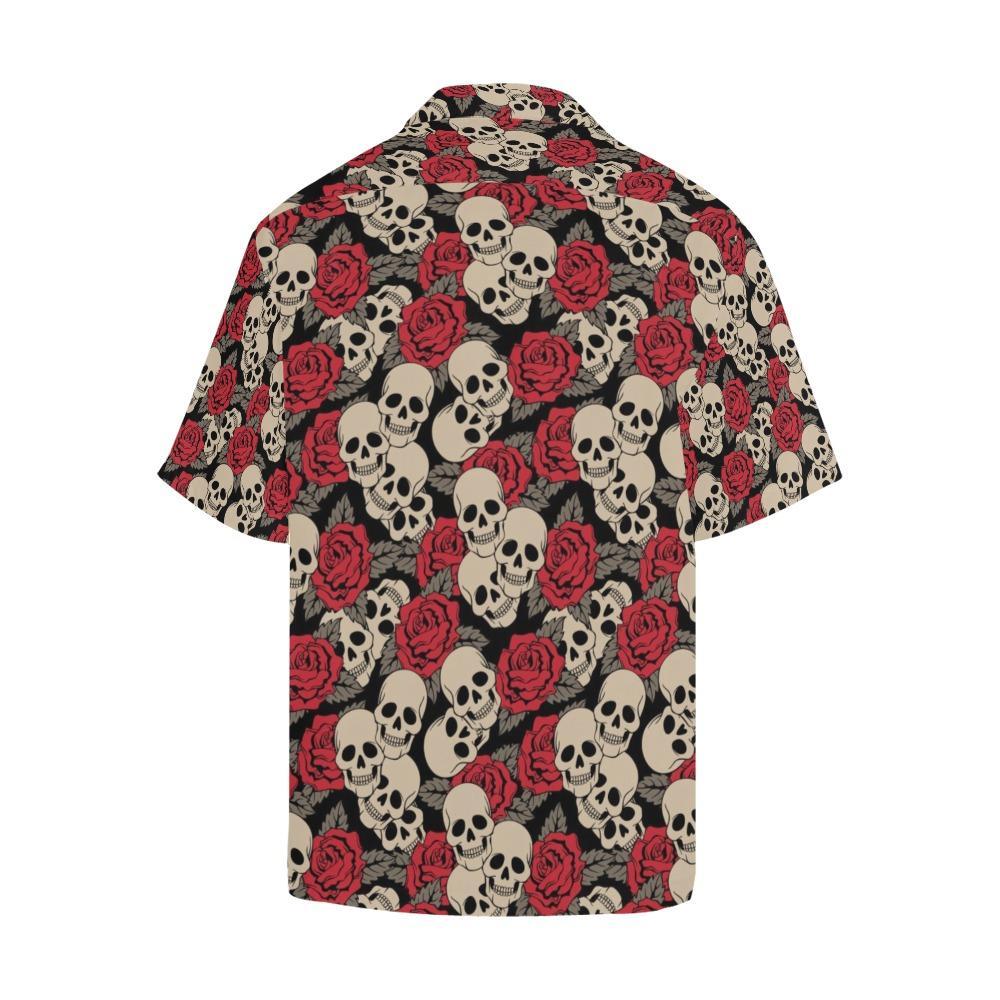 Skull And Roses Print Design Lks3 Hawaiian Shirt