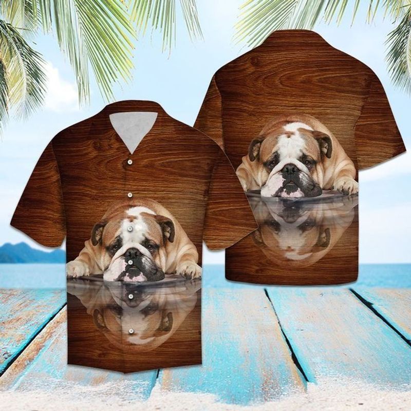 Bulldog  Khaki Unique Design Unisex Hawaiian Shirt For Men And Women Dhc17064031