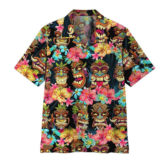  3D Tiki Head Hawaii Shirt