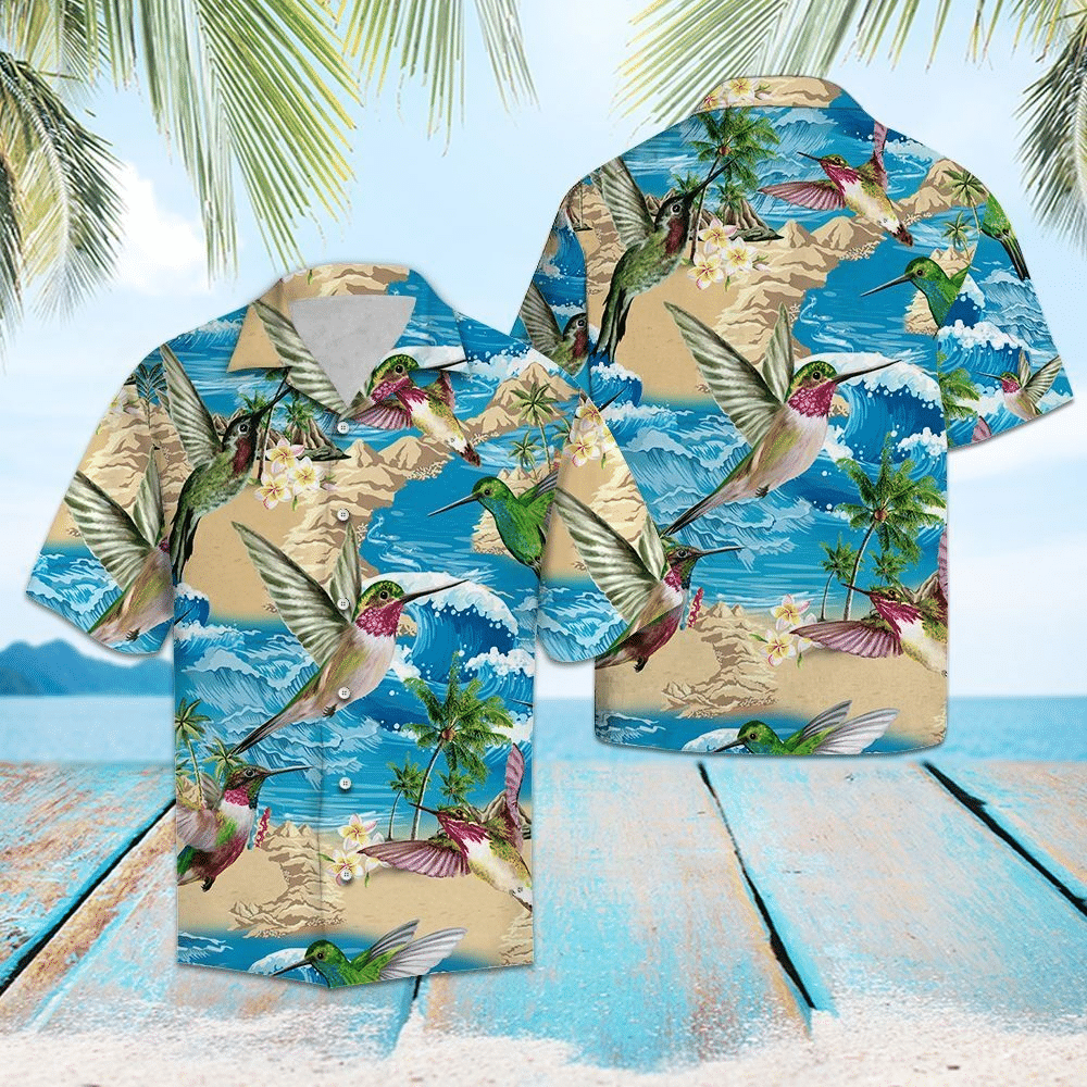 Hummingbird Summer Hawaiian Aloha Shirts #HL