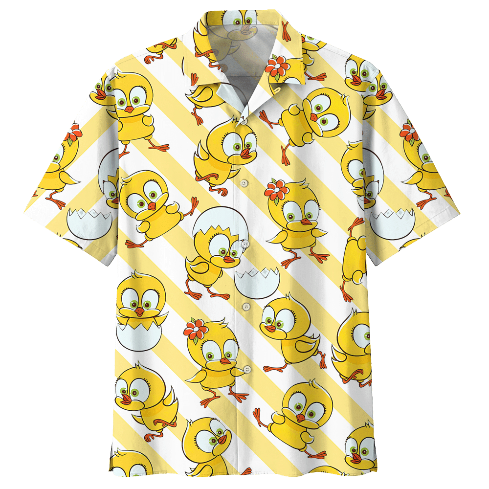 Chicken  Yellow High Quality Unisex Hawaiian Shirt 