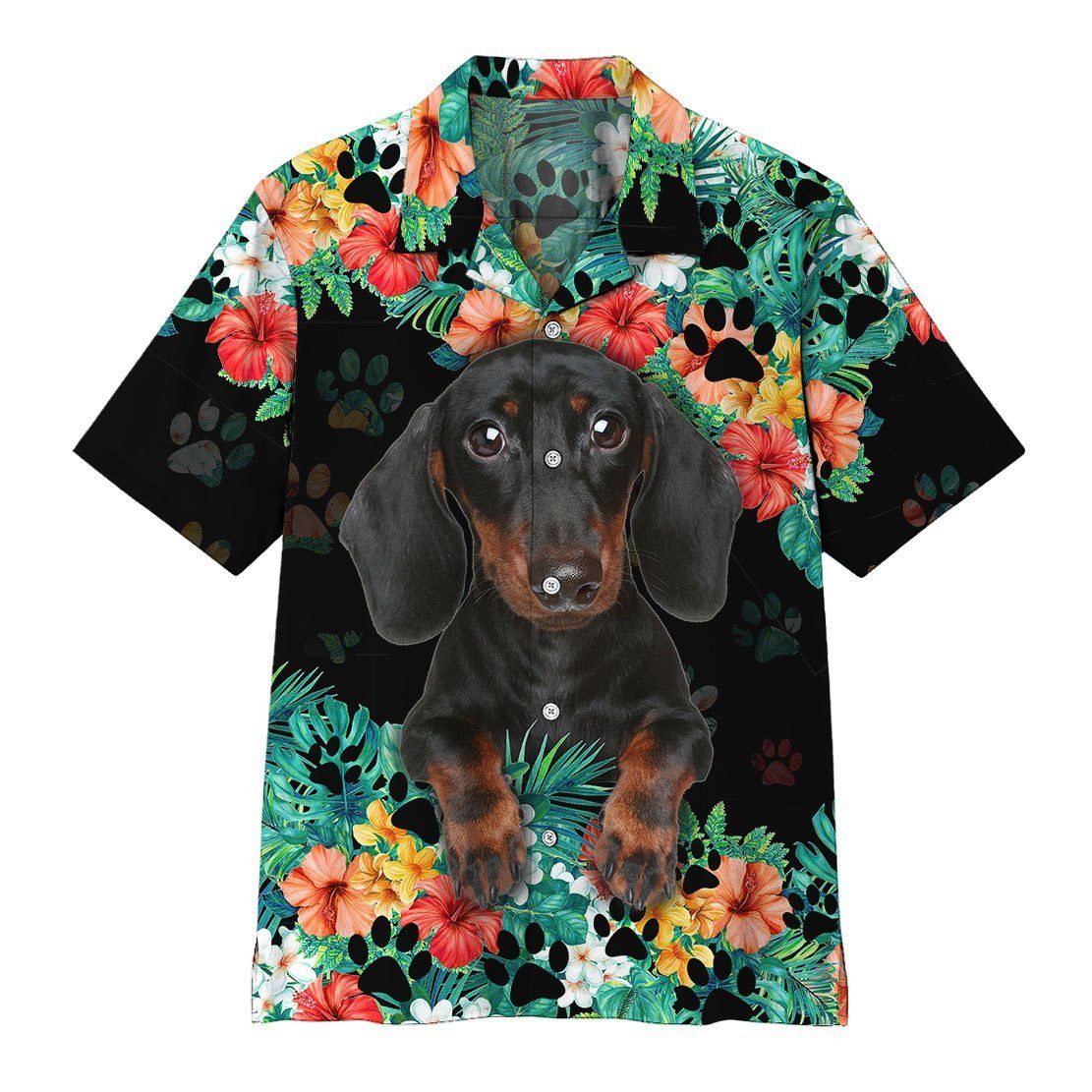  3D Dachshund Hawaii Shirt