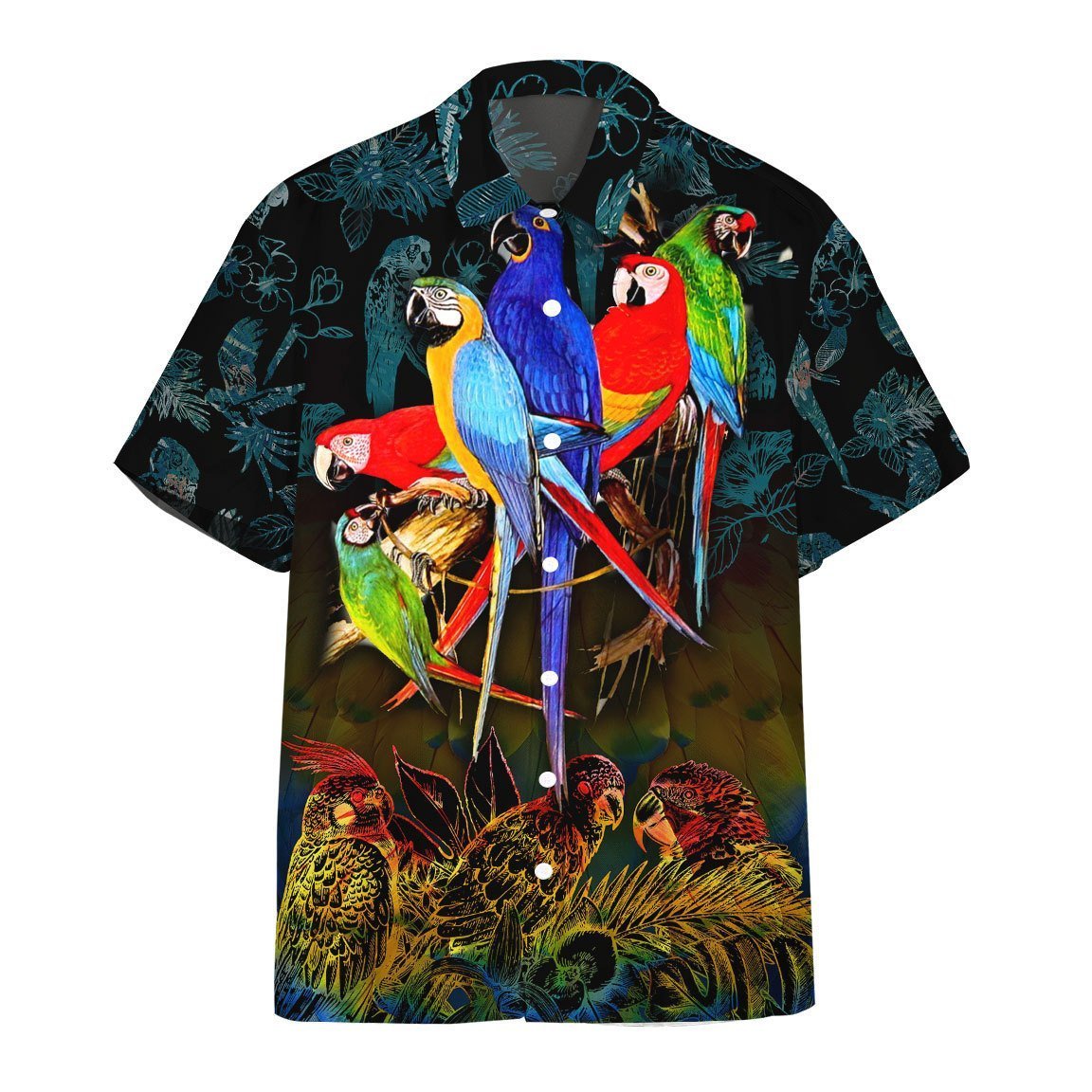  3D Parrot Hawaii Shirt