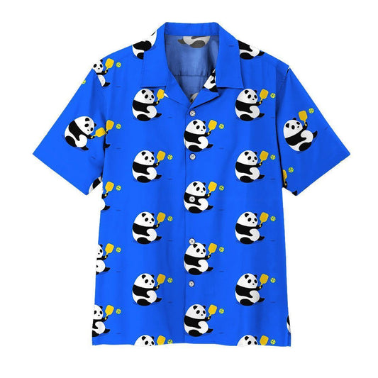  3D Panda Pickleball Hawaii Shirt