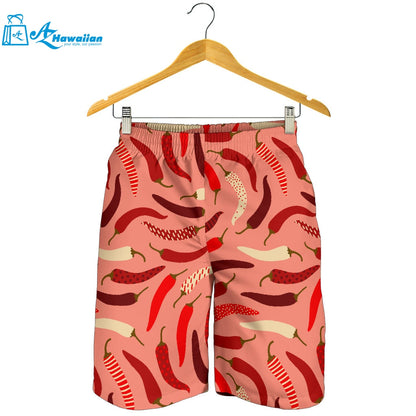 Beautiful Chili Peppers Pattern Men Shorts