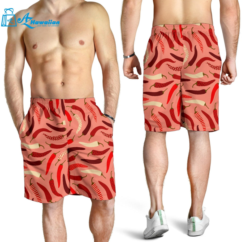 Beautiful Chili Peppers Pattern Men Shorts