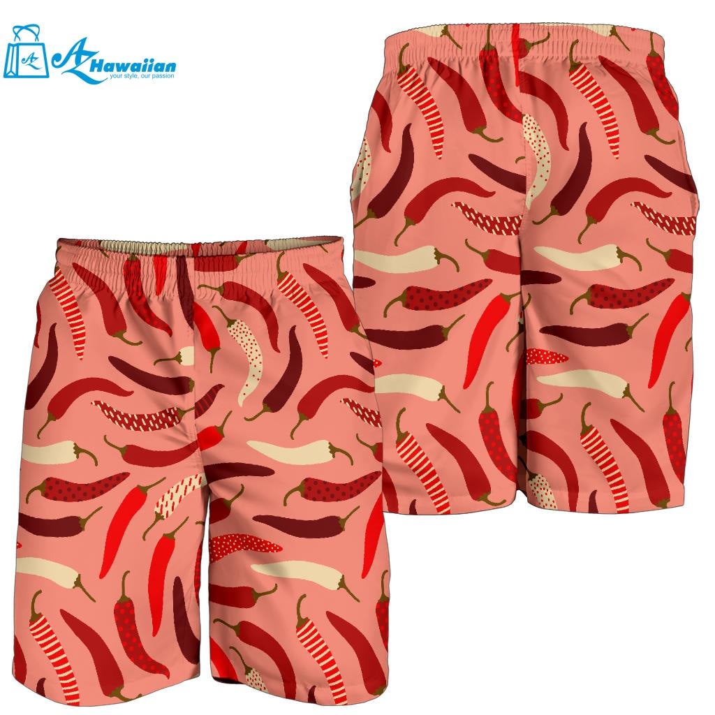 Beautiful Chili Peppers Pattern Men Shorts