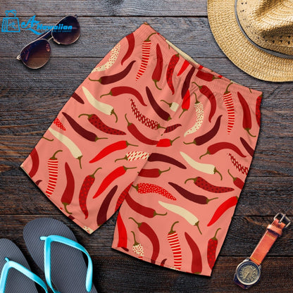 Beautiful Chili Peppers Pattern Men Shorts