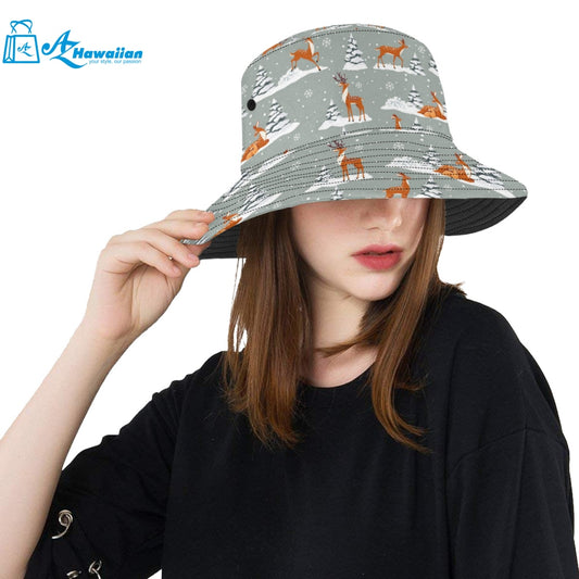 Beautiful deers Winter Christmas Unisex Bucket Hat