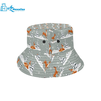 Beautiful deers Winter Christmas Unisex Bucket Hat