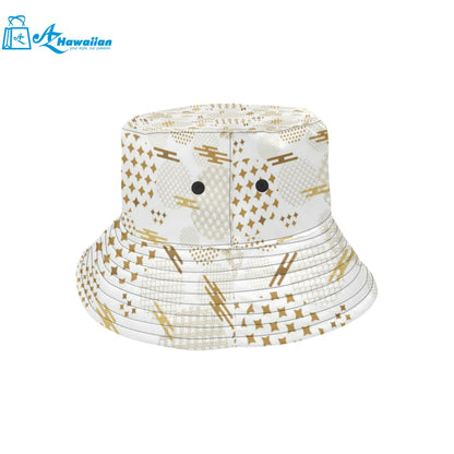 Beautiful gold japanese pattern Unisex Bucket Hat