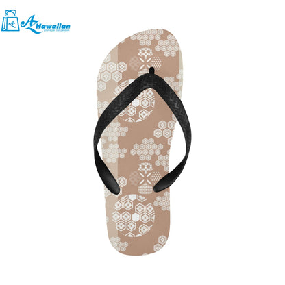 Beautiful hexagon japanese pattern Unisex Flip Flops