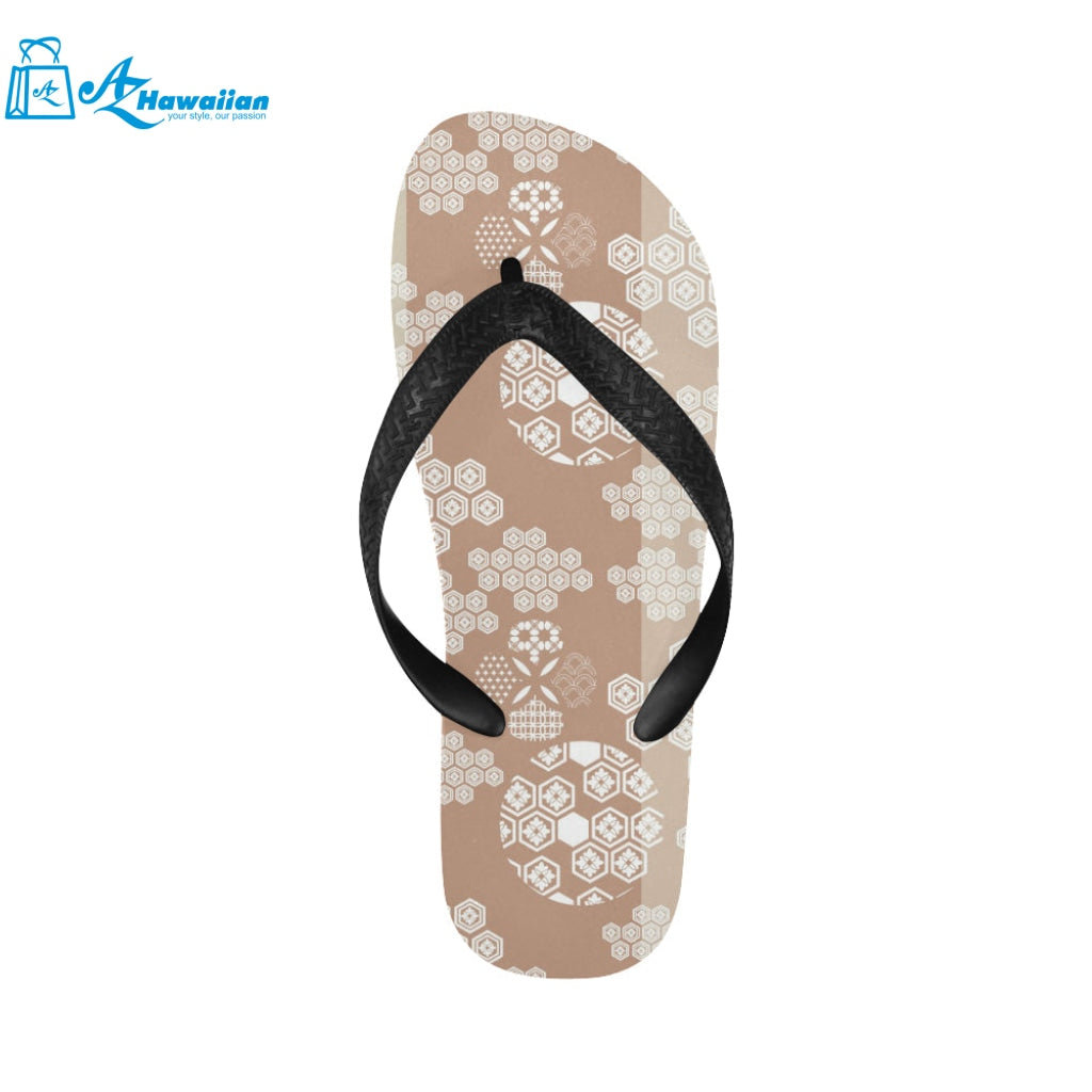 Beautiful hexagon japanese pattern Unisex Flip Flops