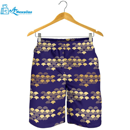 Beautiful Japanese Fan Pattern Men Shorts