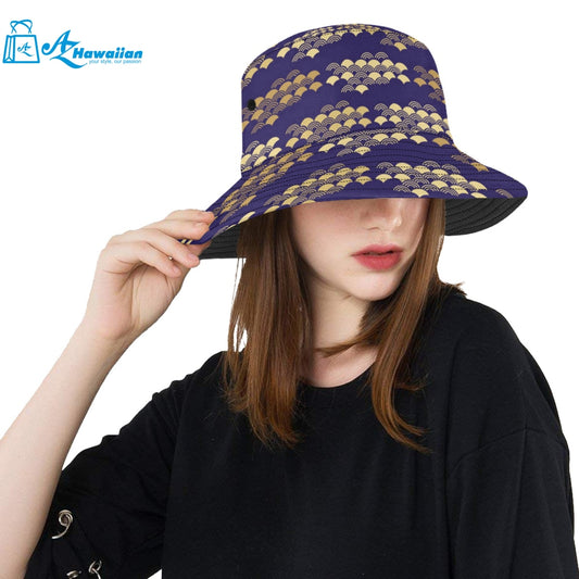 Beautiful japanese fan pattern Unisex Bucket Hat