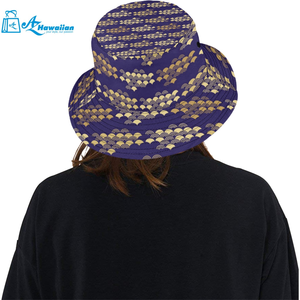 Beautiful japanese fan pattern Unisex Bucket Hat