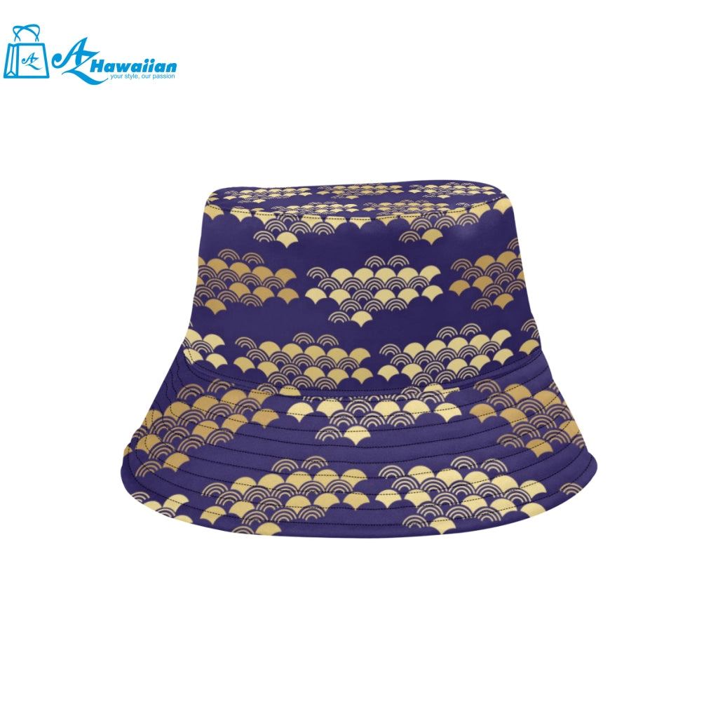 Beautiful japanese fan pattern Unisex Bucket Hat