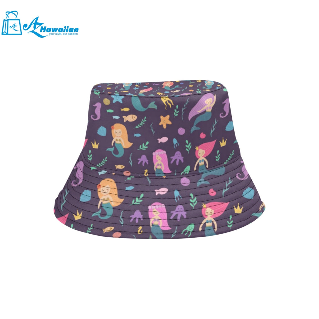 beautiful mermaid Fish jellyfish algae other marin Unisex Bucket Hat