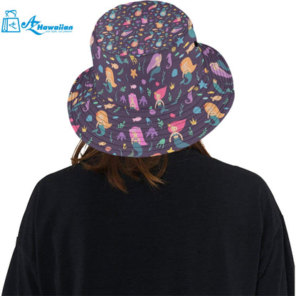 beautiful mermaid Fish jellyfish algae other marin Unisex Bucket Hat