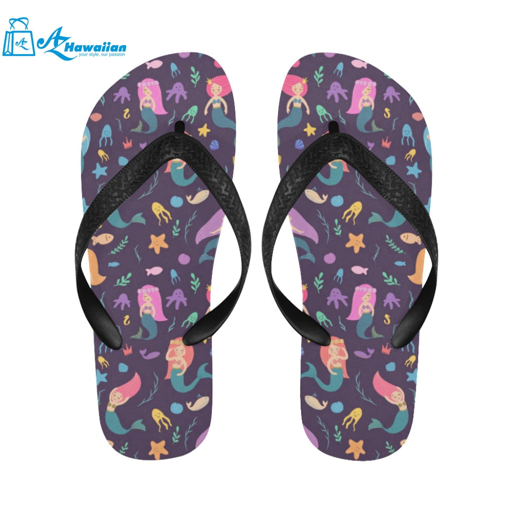 beautiful mermaid Fish jellyfish algae other marin Unisex Flip Flops