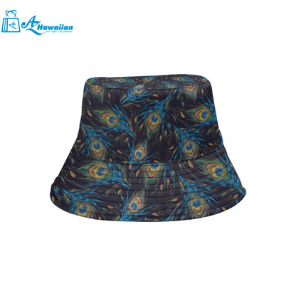 Beautiful peacock feather pattern Unisex Bucket Hat