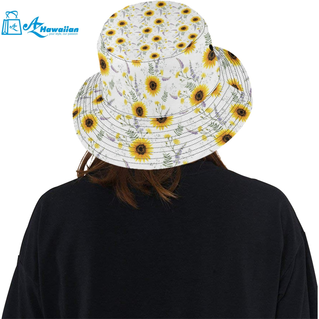 beautiful sunflowers pattern Unisex Bucket Hat