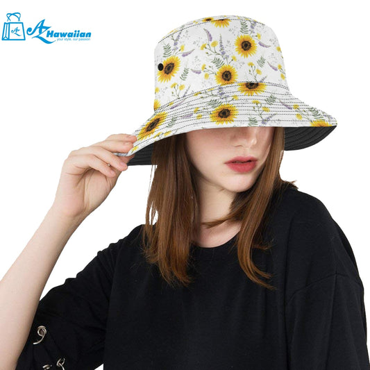 beautiful sunflowers pattern Unisex Bucket Hat