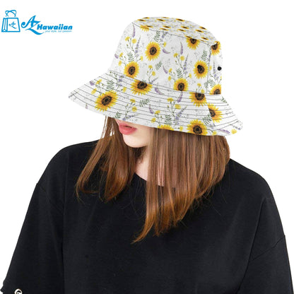 beautiful sunflowers pattern Unisex Bucket Hat