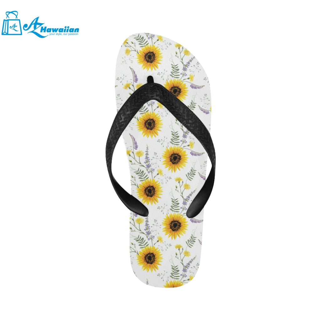 beautiful sunflowers pattern Unisex Flip Flops