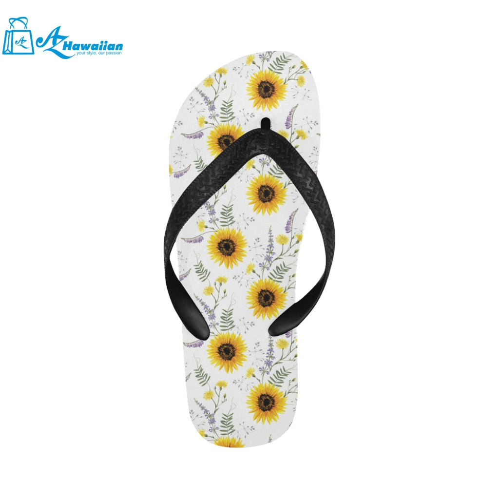 beautiful sunflowers pattern Unisex Flip Flops