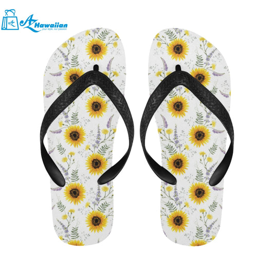 beautiful sunflowers pattern Unisex Flip Flops