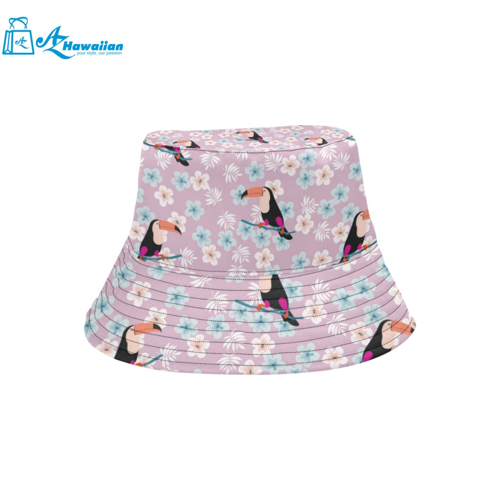 Beautiful toucan flower leaves Unisex Bucket Hat