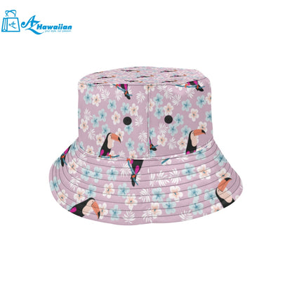 Beautiful toucan flower leaves Unisex Bucket Hat