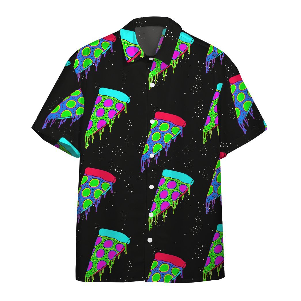  3D Pizza Party In Space Custom Hawaii Shirt