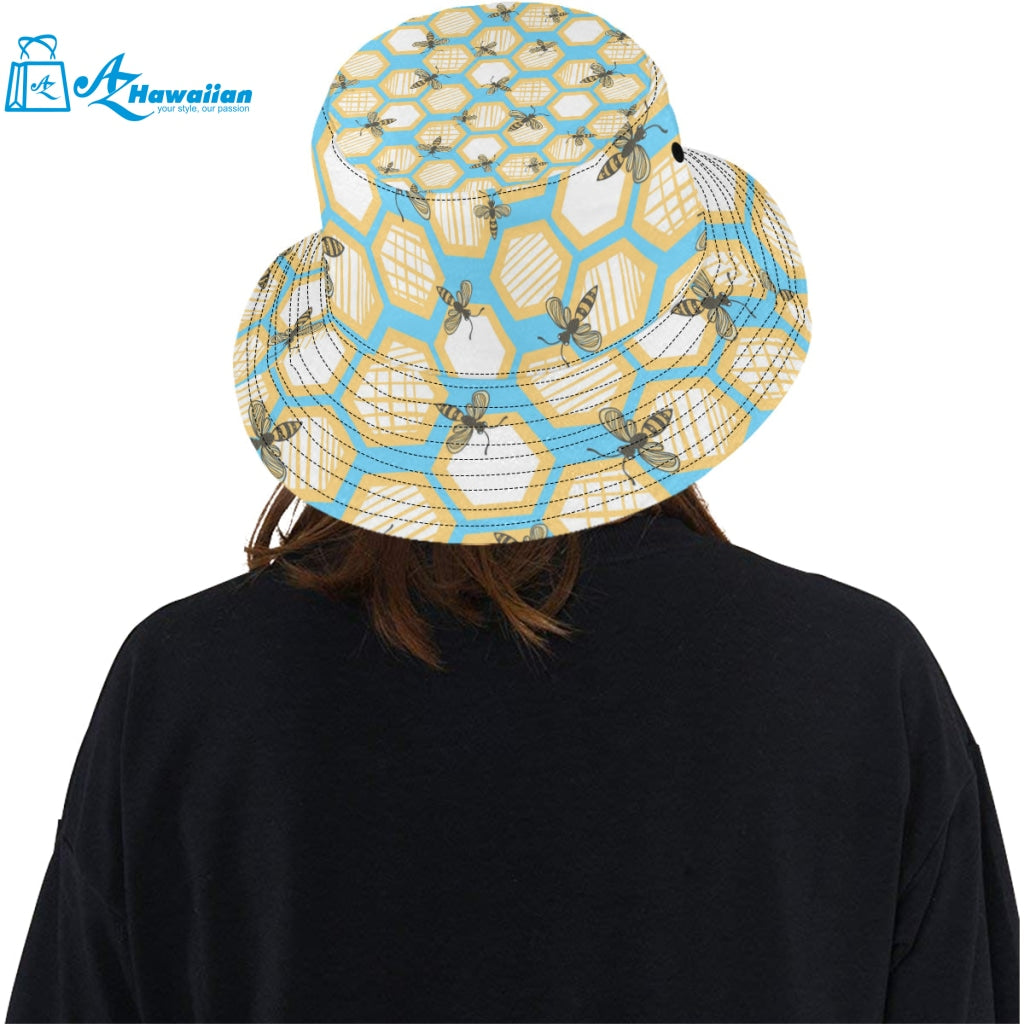 Bee honeycomb pattern Unisex Bucket Hat