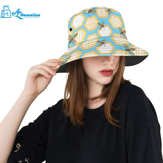 Bee honeycomb pattern Unisex Bucket Hat