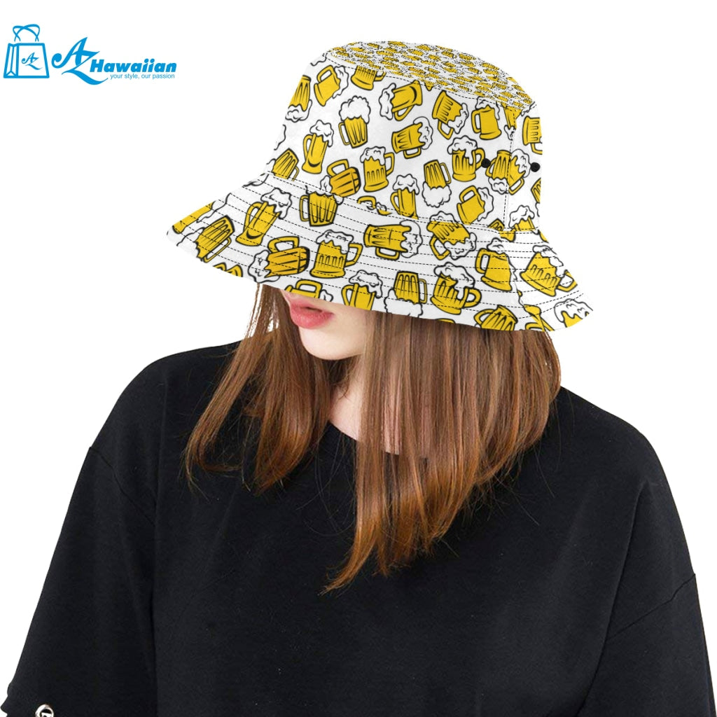 Beer design pattern Unisex Bucket Hat