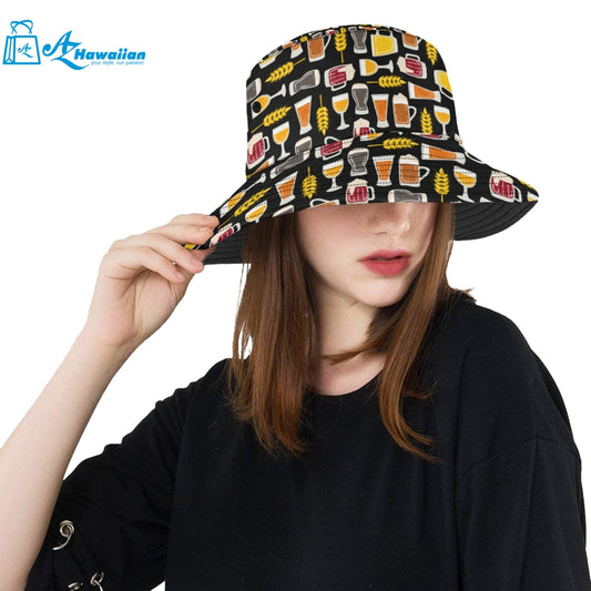 Beer type pattern Unisex Bucket Hat