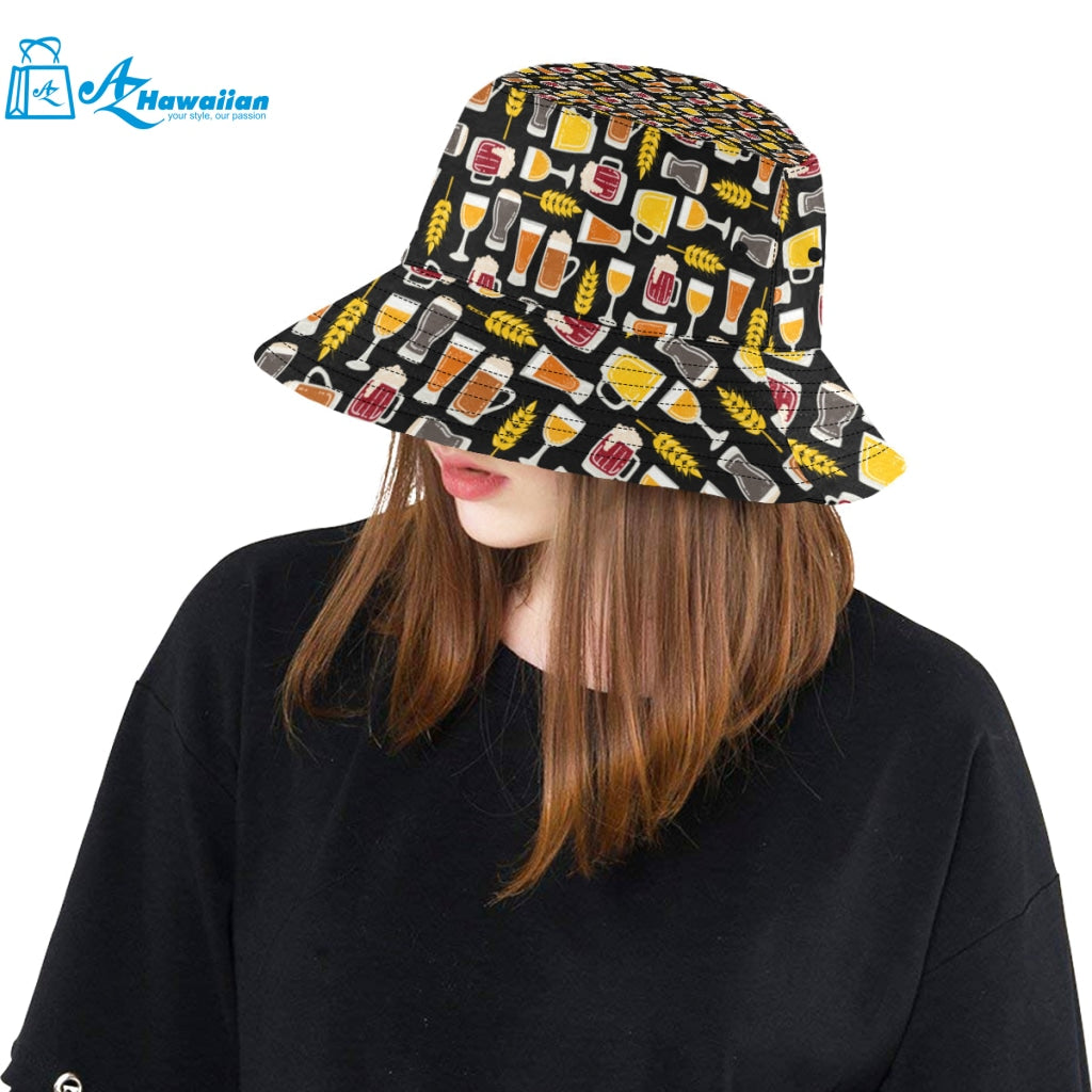 Beer type pattern Unisex Bucket Hat