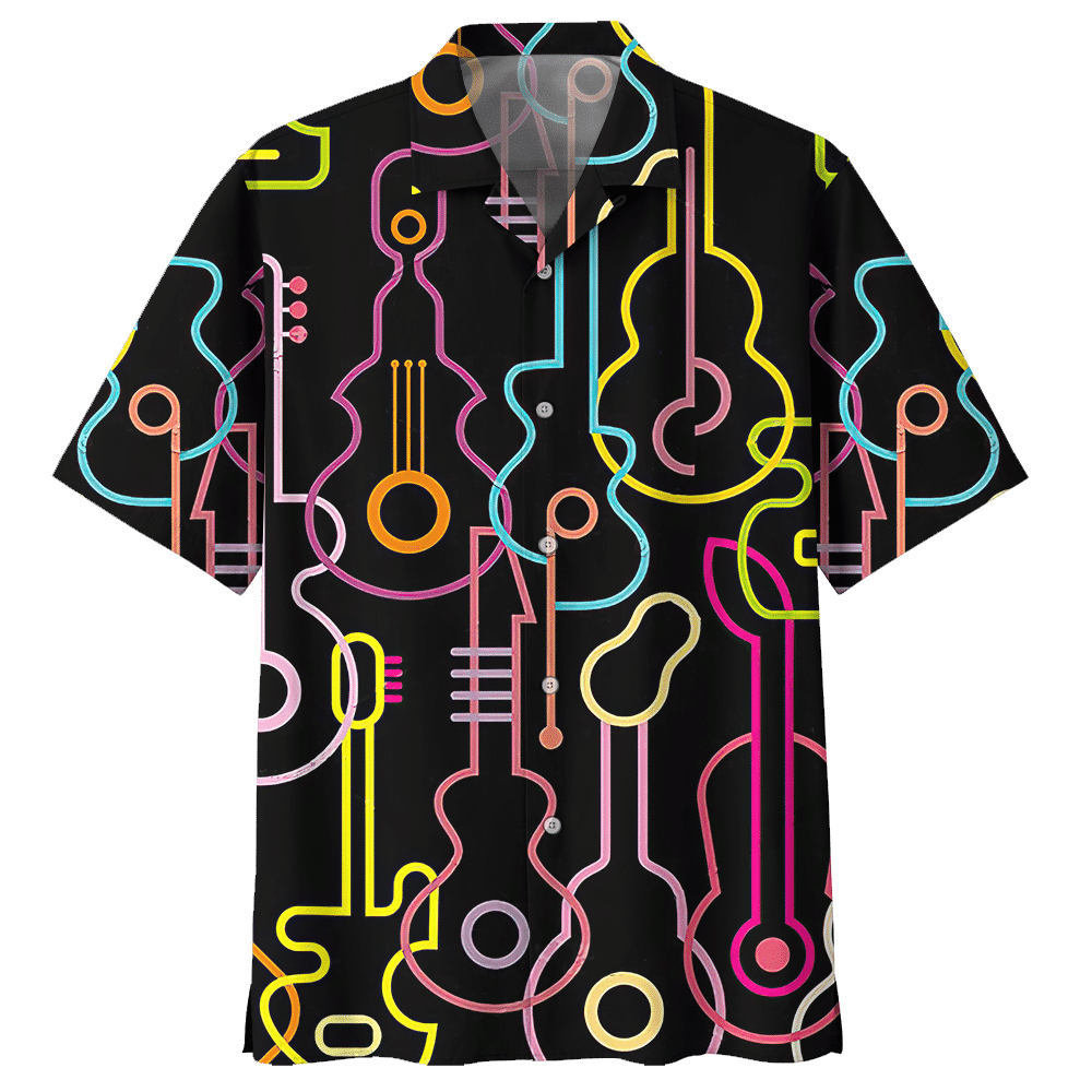 Guitar  Black Nice Design Unisex Hawaiian Shirt For Men And Women Dhc17063677