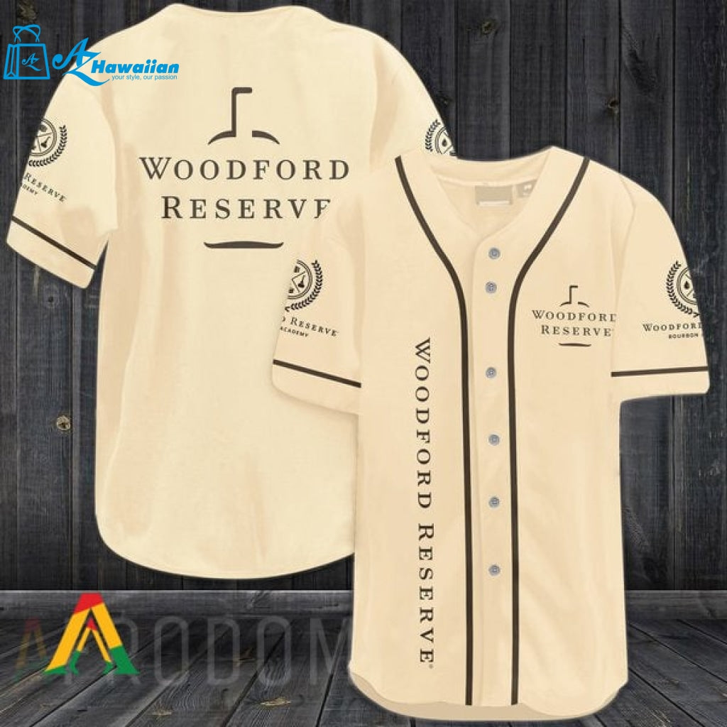 Beige Woodford Reserve Baseball Jersey