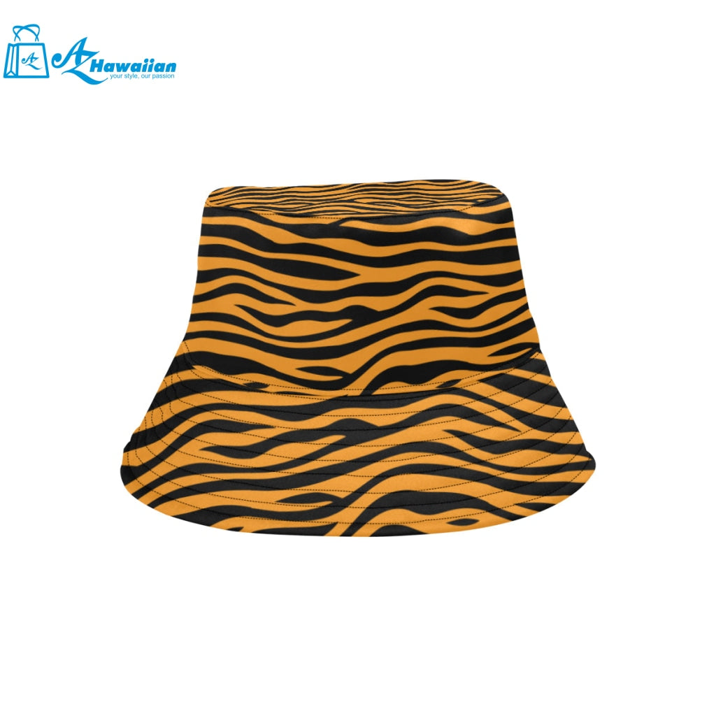 Bengal tigers skin print pattern background Unisex Bucket Hat