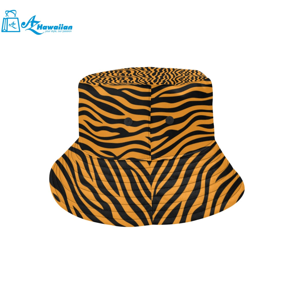 Bengal tigers skin print pattern background Unisex Bucket Hat