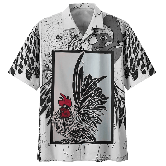 Chicken   Gray Awesome Design Unisex Hawaiian Shirt For Men And Women Dhc17063653