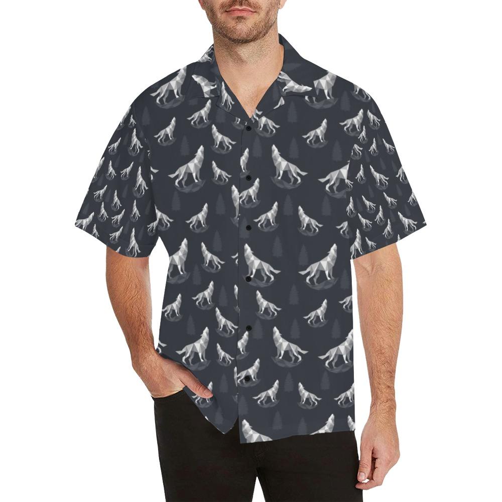 Wolf Print Design Hawaiian Shirt