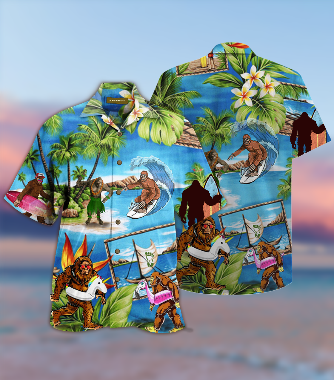 Camping Amazing Bigfoot Hawaiian Shirt | For Men & Women | Adult | HW1696