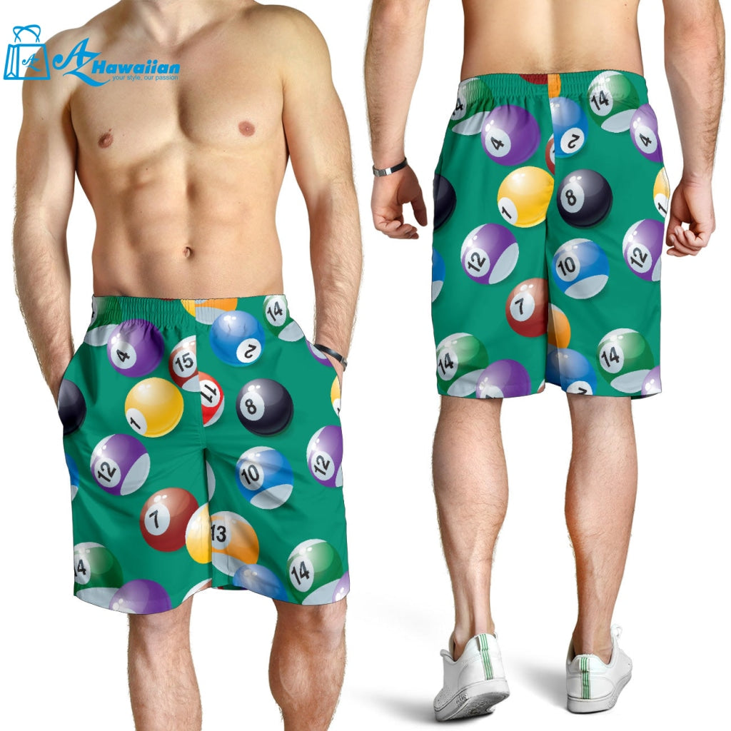 Billiard Ball Pattern Print Design 01 Men Shorts